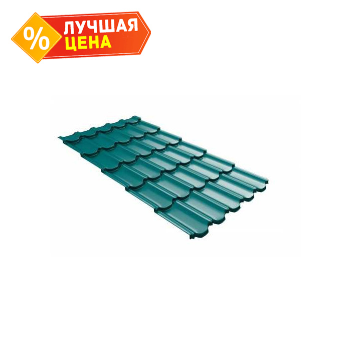 Металлочерепица Grand Line Kvinta plus (Квинта Плюс) 0,45 Полиэстер RAL 5021 Водная синь | c 3D резом