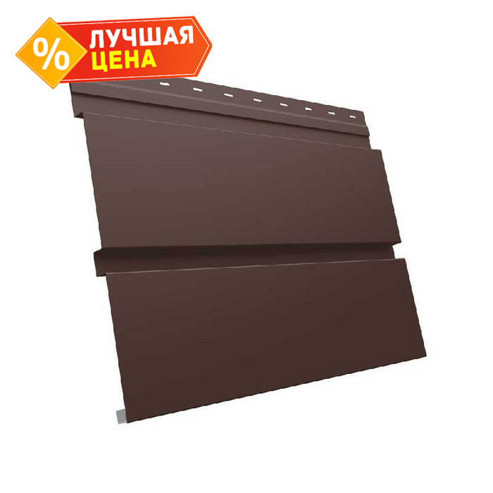 Металлический софит Квадро брус без перфорации 0,5 Drap RAL8017 шоколад