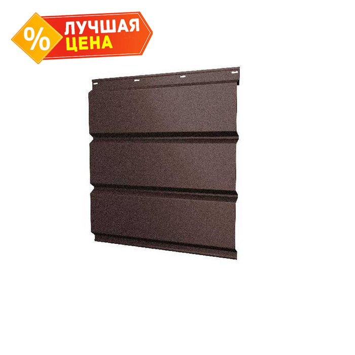 Софит металлический без перфорации 0,45 Drap с пленкой RAL8017 шоколад