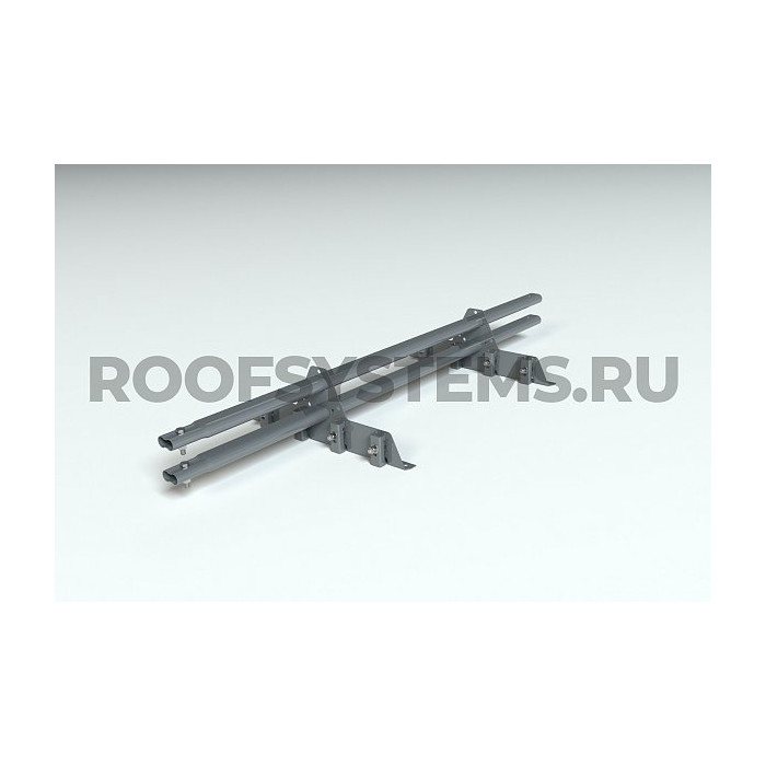 Комплект снегозадержания Prestige ZN 1,5м., Master для фальцевой кровли, (состав: 4 опоры, 16 зажимов, 2 трубы, комплект крепления), серый графит, Roofsystems - фото №1