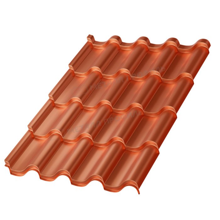 Металлочерепица Металл-Профиль Монтерроса-M 0,5 AGNETA® Copper/Медный