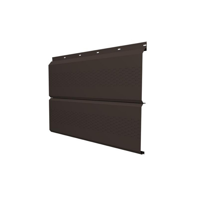 Софит ЭкоБрус с перфорацией 0,345 Grand Line 0,5 Satin RR 32 темно-коричневый